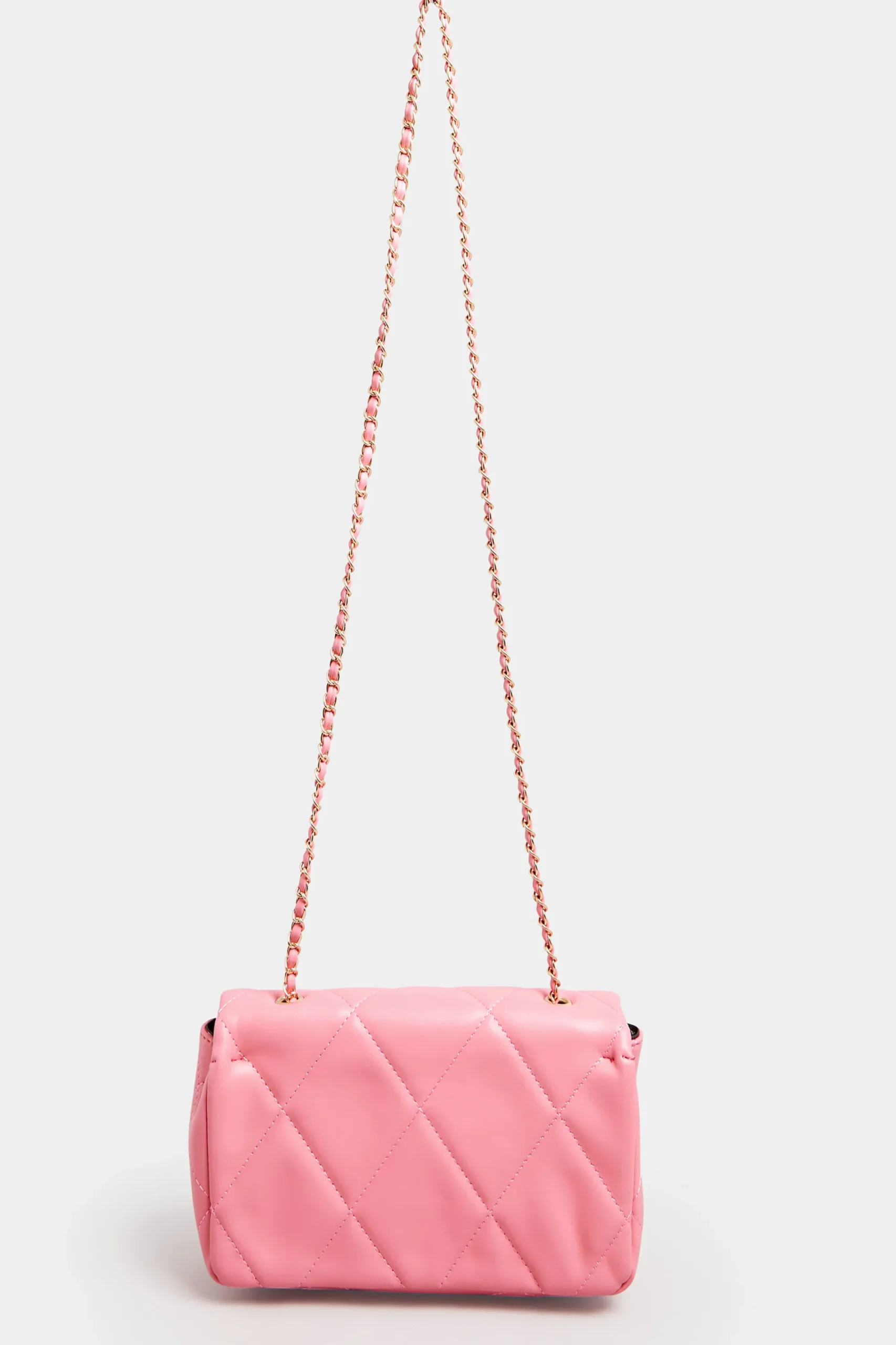 M&Co Yours Yours Pink Studded Quilted Chain Bag>Women Bags