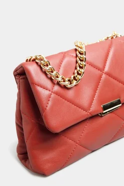 M&Co Yours Yours Red Quilted Chain Handle Bag><noscript><img width=
