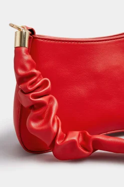 M&Co Yours Yours Red Ruched Handle Bag><noscript><img width=
