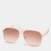 M&Co Yours Yours Rose Gold Chain Aviator Sunglasses>Women Sunglasses