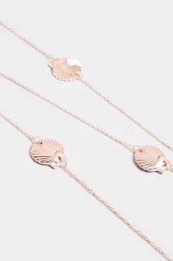 M&Co Yours Yours Rose Gold Shell Sunglasses Chain><noscript><img width=