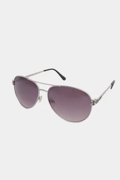 M&Co Yours Yours Silver Aviator Frame Sunglasses>Women Sunglasses
