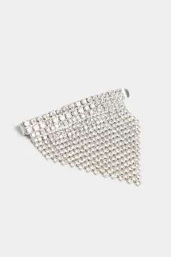 M&Co Yours Yours Silver Diamante Tassel Hairslide>Women Hair Accessories