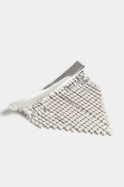 M&Co Yours Yours Silver Diamante Tassel Hairslide><noscript><img width=