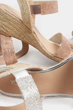 M&Co Yours Yours Silver Espadrille Wedge Sandals In Wide E Fit & Extra Wide Eee Fit><noscript><img width=