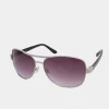 M&Co Yours Yours Silver Tone Diamante Detail Aviator Sunglasses>Women Sunglasses