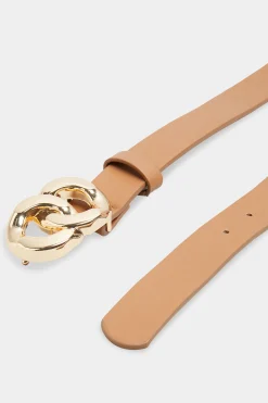 M&Co Yours Yours Tan Brown Double Ring Buckle Belt><noscript><img width=