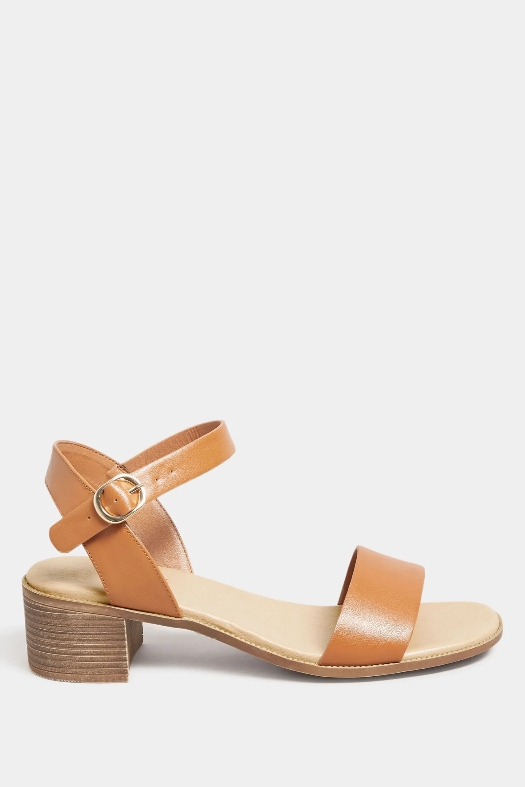 M&Co Yours Yours Tan Brown Strappy Low Heel Sandals In Extra Wide Eee Fit>Women Sandals