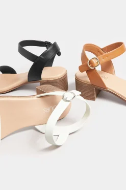 M&Co Yours Yours Tan Brown Strappy Low Heel Sandals In Extra Wide Eee Fit><noscript><img width=