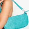 M&Co Yours Yours Turquoise Blue Woven Shoulder Bag>Women Bags