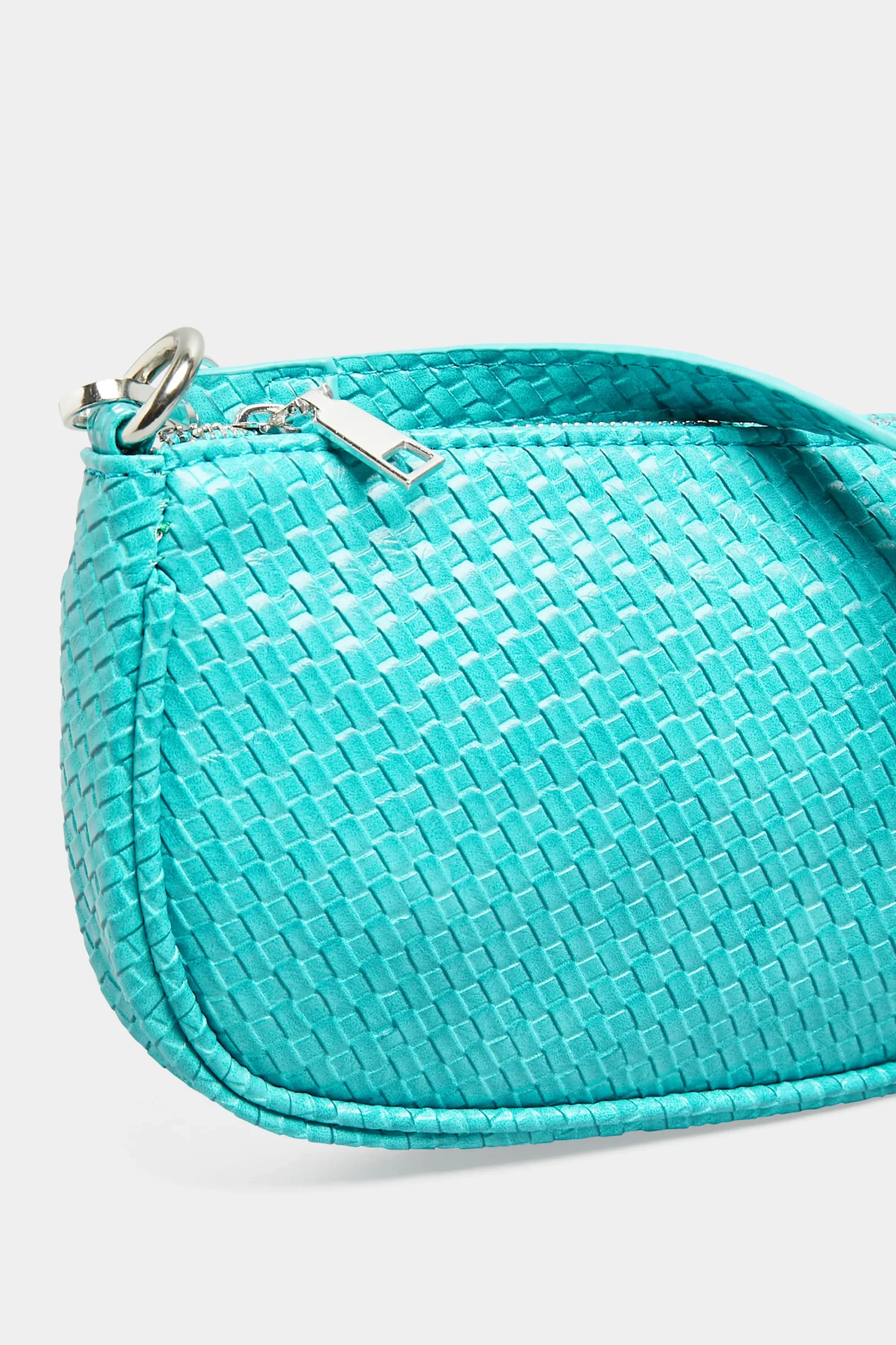 M&Co Yours Yours Turquoise Blue Woven Shoulder Bag>Women Bags