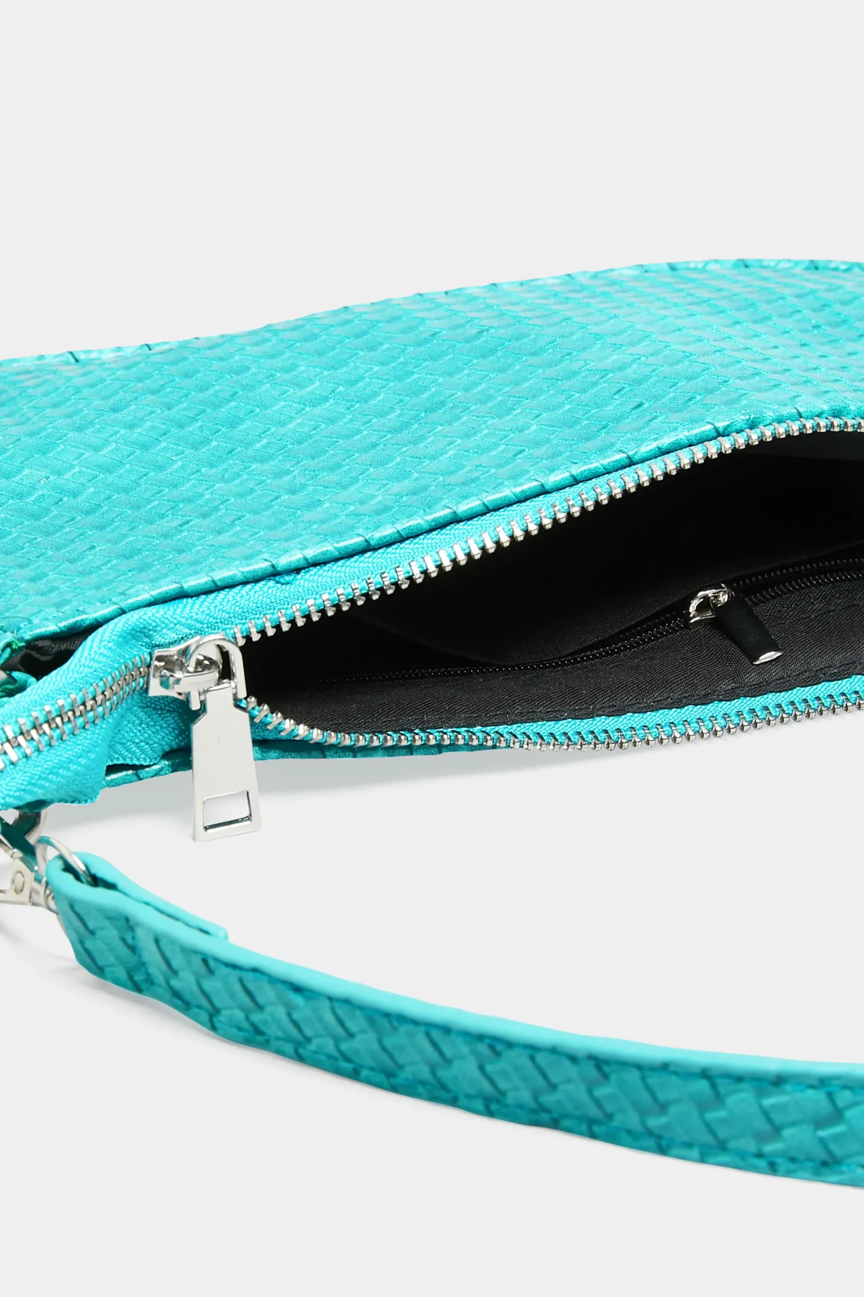 M&Co Yours Yours Turquoise Blue Woven Shoulder Bag>Women Bags