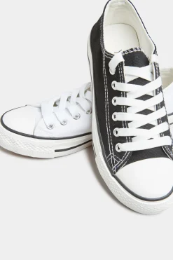 M&Co Yours Yours White Canvas Low Trainers In Wide E Fit><noscript><img width=