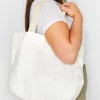 M&Co Yours Yours White Canvas Tote Bag>Women Bags