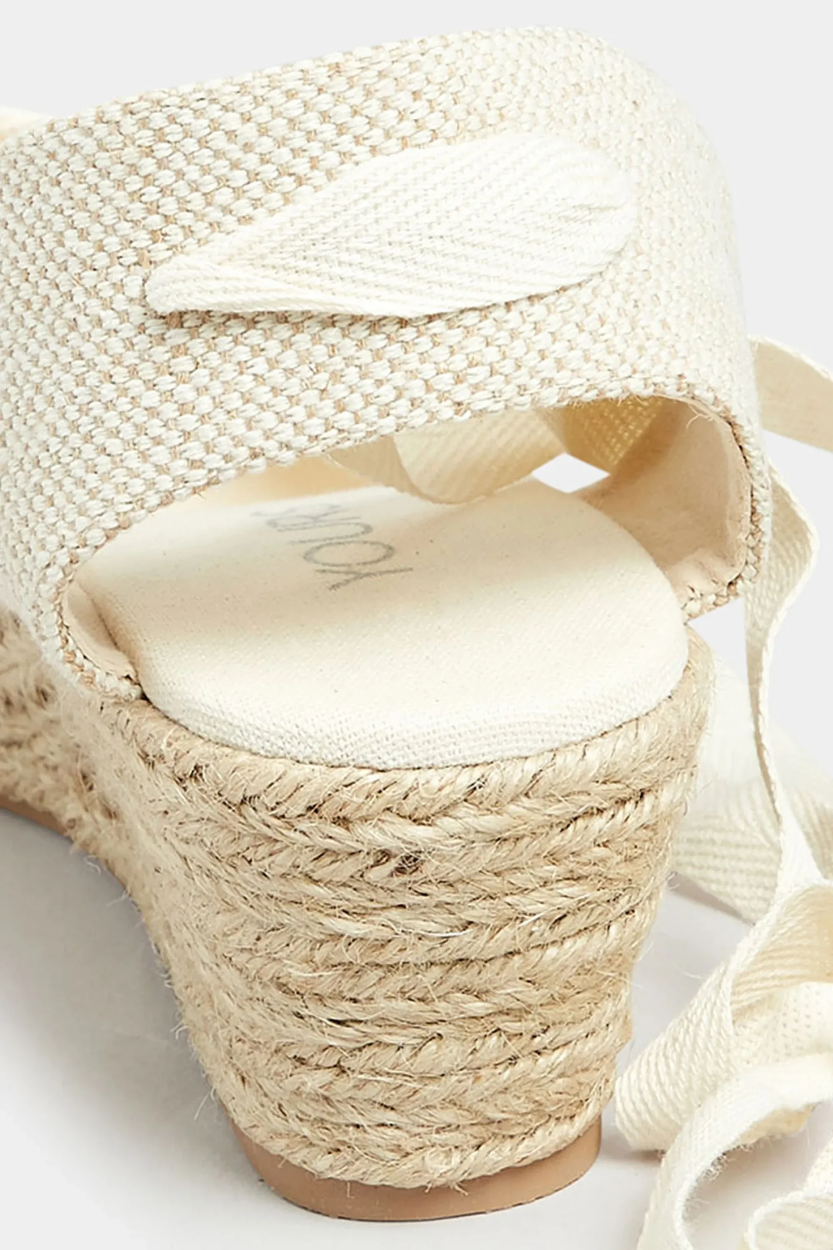M&Co Yours Yours White Crochet Lace Up Espadrille Wedges In Wide E Fit & Extra Wide Eee Fit>Women Sandals