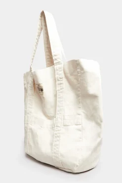 M&Co Yours Yours White Denim Shopper Bag>Women Bags