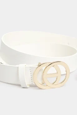 M&Co Yours Yours White Double Ring Faux Leather Belt><noscript><img width=