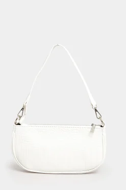 M&Co Yours Yours White Faux Croc Shoulder Bag><noscript><img width=