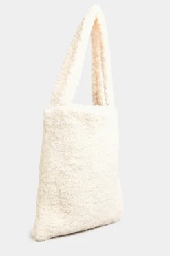 M&Co Yours Yours White Shearling Teddy Tote Bag><noscript><img width=
