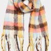 M&Co Yours Yours Yellow Check Super Soft Scarf>Women Scarves